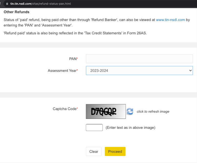 Through TIN NSDL website