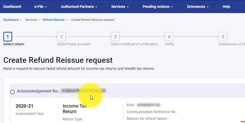 refund reissue request